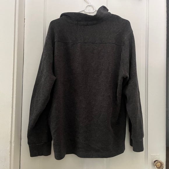Calvin Klein Mens XL Quarter Zip Sweater Gray Classic 100% Cotton - Picture 3 of 3